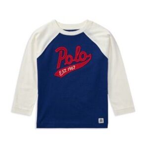Polo by Ralph Lauren Kids Blue Shirt with White Sleeves